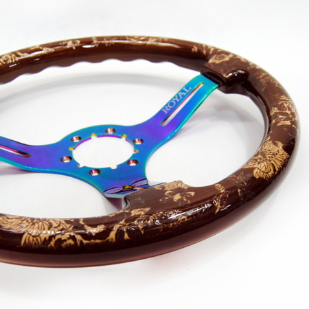 Floral Etch on Neochrome Spokes - 350mm - Image 3