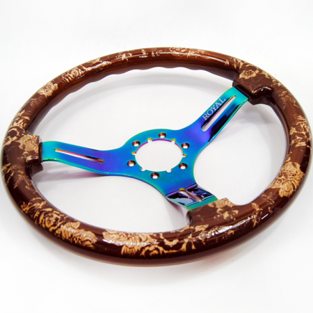 Floral Etch on Neochrome Spokes - 350mm - Image 2