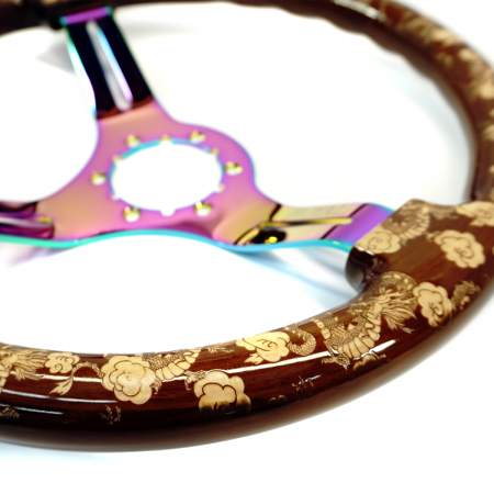 Dragon on Cloud Etch on Neochrome Spokes - 350mm - Image 3