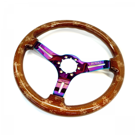Flower & Dot Etch on Neochrome Spokes - 350mm - Image 3