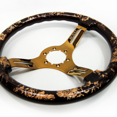 Floral Etch on Copper Spokes - 350mm - Image 5