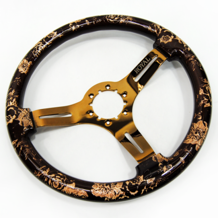 Floral Etch on Copper Spokes - 350mm - Image 7