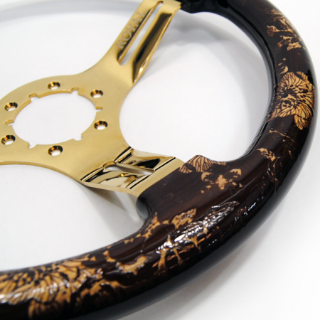 Floral Etch on Gold Spokes - 350mm - Image 5