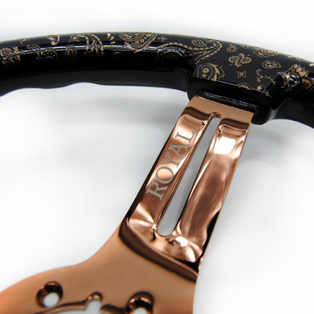 Teggi w/ Paisley Etch on Copper Spokes - 350mm - Image 4