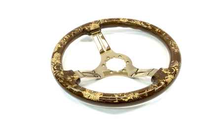 Floral Etch on Copper Spokes - 350mm - Image 3