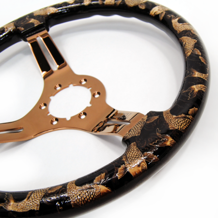 Teggi w/ Carp Etch on Copper Spokes - 350mm - Image 3