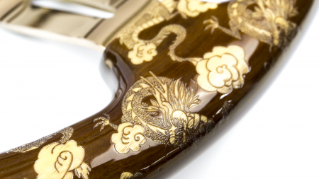 Dragon on Cloud Etch on Copper Spokes - 350mm - Image 4
