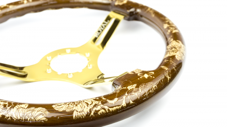 Floral Etch on Gold Spokes - 350mm - Image 3