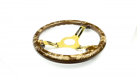 Floral Etch on Gold Spokes - 350mm - Image 2