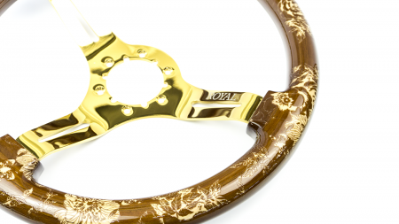 Floral Etch on Gold Spokes - 350mm