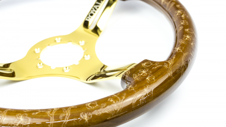 Cherry Branches Etch on Gold Spokes - 350mm