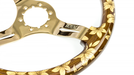 Lilies Etch on Copper Spokes - 350mm