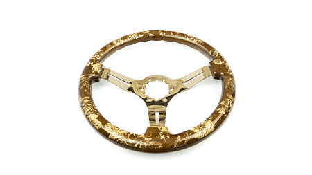 Floral Etch on Copper Spokes - 350mm - Image 12