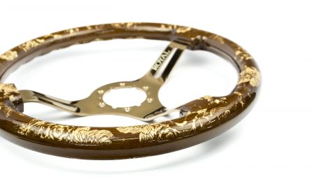 Floral Etch on Copper Spokes - 350mm - Image 11