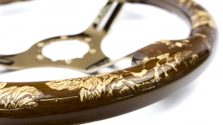 Floral Etch on Copper Spokes - 350mm - Image 10