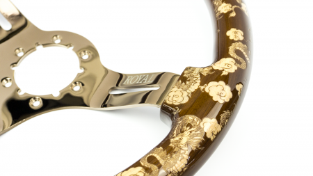 Dragon on Cloud Etch on Copper Spokes - 350mm