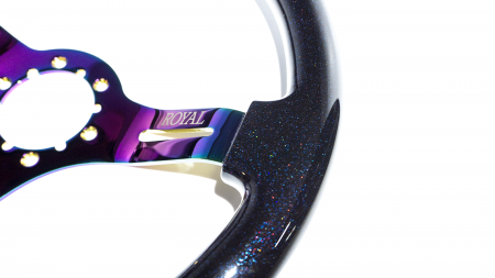 Teggi w/ Blue, Red, Rainbow Flake on Neochrome Spokes - 350mm