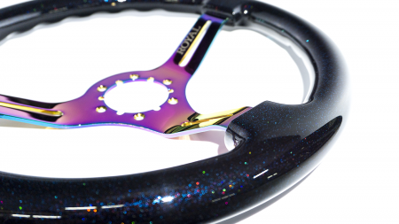 Teggi w/ Blue, Red, Rainbow Flake on Neochrome Spokes - 350mm - Image 2