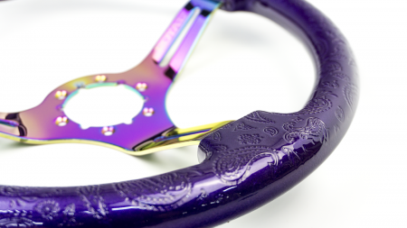 Plumcrazy Over Paisley Etch on Neochrome Spokes - 350mm - Image 3