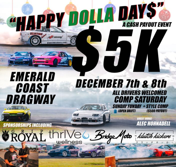 Klutch Kickers 5k Drift Contest Dec. 7/8 Grip Royal