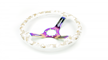Halo w/ Carp Etch on Neochrome Spokes - 350mm - Image 2