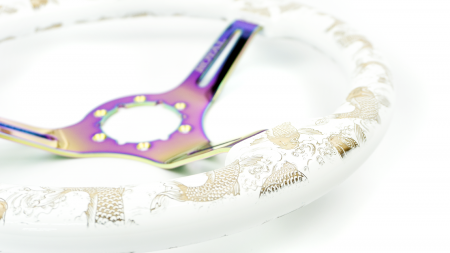 Halo w/ Carp Etch on Neochrome Spokes - 350mm - Image 3