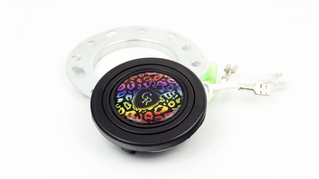 Horn Button - Leopard & Crest - Rainbow - Image 4