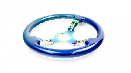 Tahitian Green Fade to Blue Metallic on Neochrome Spokes - 350mm