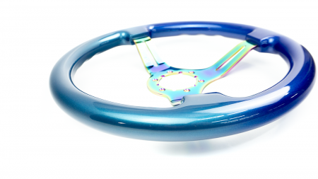 Tahitian Green Fade to Blue Metallic on Neochrome Spokes - 350mm - Image 8