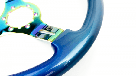 Tahitian Green Fade to Blue Metallic on Neochrome Spokes - 350mm - Image 5