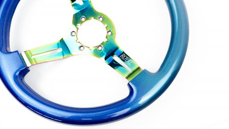 Tahitian Green Fade to Blue Metallic on Neochrome Spokes - 350mm - Image 4