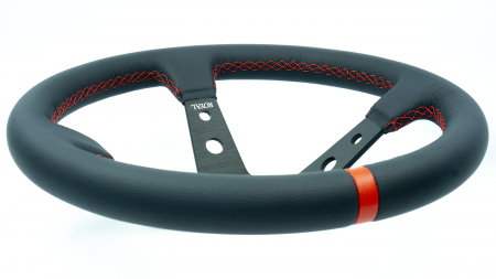 Club - 350mm - Leather w/ Red Stitch & Stripe - Image 4