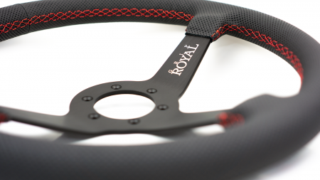 Brute - 350mm - Perforated Leather - Red Stitch