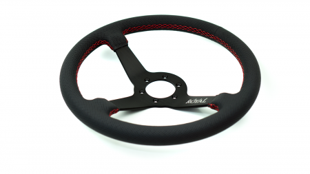 Brute - 350mm - Perforated Leather - Red Stitch - Image 4