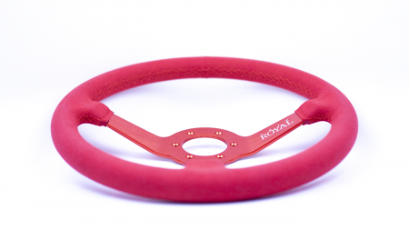 Brute - 350mm - Red Suede on Red Spokes