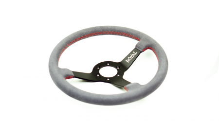 Brute - 350mm - Grey Suede - Red Stitch