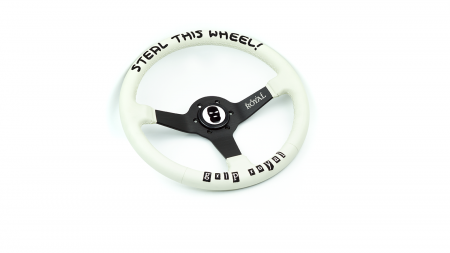 Steal This Wheel! - Brute - 350mm - White Leather - Image 2
