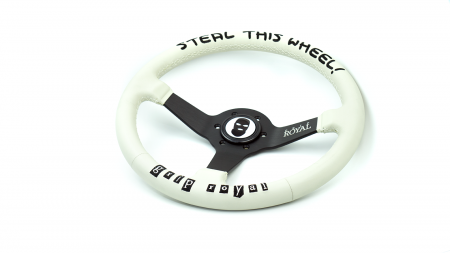 Steal This Wheel! - Brute - 350mm - White Leather - Image 4