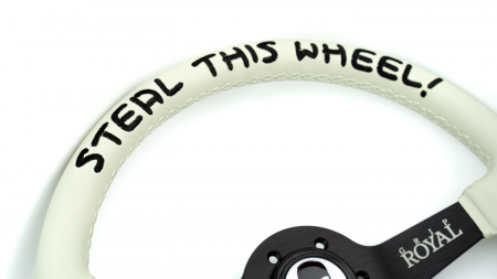 Steal This Wheel! - Brute - 350mm - White Leather - Image 3