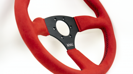 Ace - 350mm - Red Suede - Black Stitch