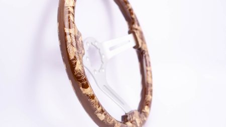 Carp Etch on Brushed Silver Spokes - 350mm - Image 5
