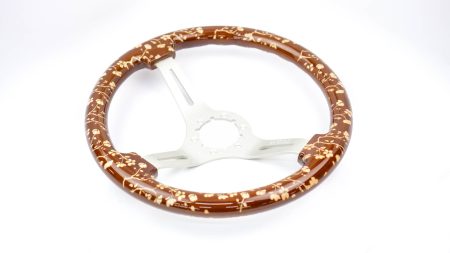 Cherry Branches Etch on Silver Spokes - 350mm - Image 3
