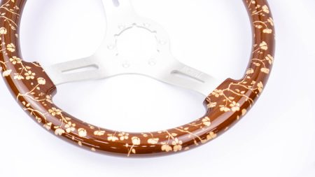 Cherry Branches Etch on Silver Spokes - 350mm