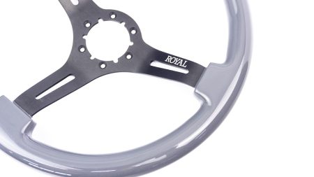 Battleship Grey on Black Spokes - 350mm