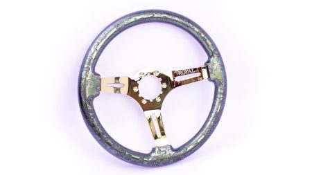 Aloe over Dragon Etch on Gold Spokes - 350mm - Image 9