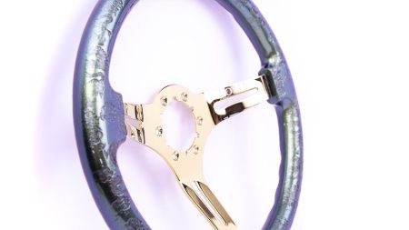 Aloe over Dragon Etch on Gold Spokes - 350mm - Image 8