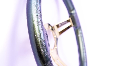 Aloe over Dragon Etch on Gold Spokes - 350mm - Image 4