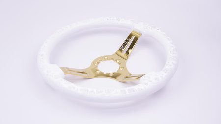 Halo over Paisley Etch on Gold Spokes - 350mm - Image 8