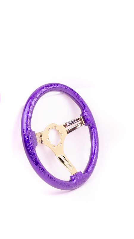 Plumcrazy over Paisley Etch on Gold Spokes - 350mm - Image 4