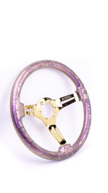 Rosé over Dragon Etch on Gold Spokes - 350mm - Image 3